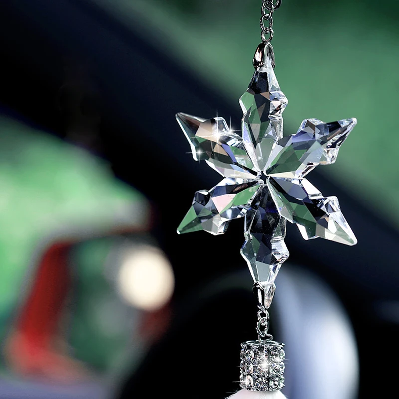 Хрустальные Роскошные автомобильные подвески меховые подвесные аксессуары для