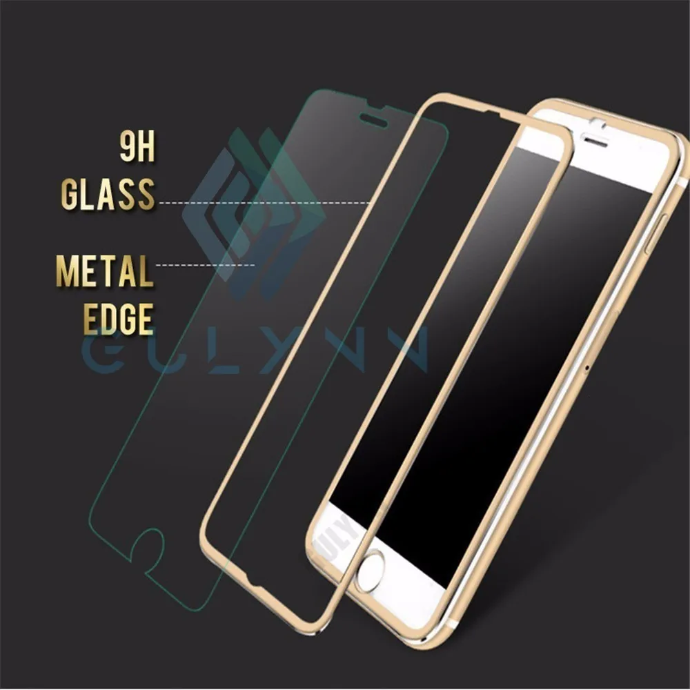 7D закаленное стекло из алюминиевого сплава для iPhone 6 6S 7 Plus защита на весь экран Защитная для iPhone X XR XS Max 8 стеклянная крышка