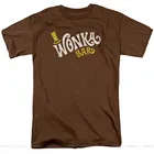 Willy с изображением шоколада Wonka Factory WONKA CANDY BAR логотип Лицензионная футболка все размеры хлопковая одежда для улицы Топы Футболка
