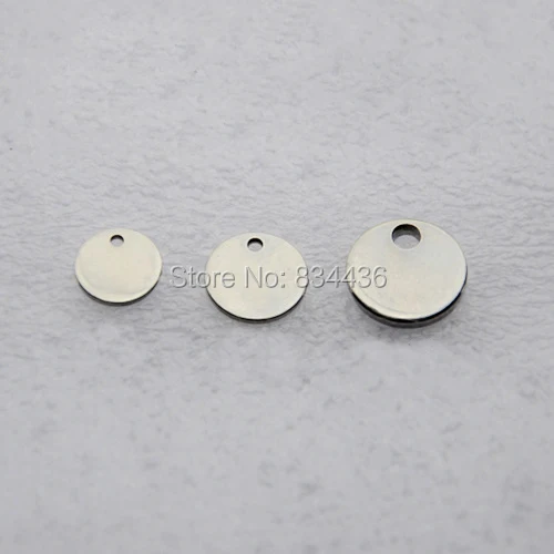 200pcs gold color round shape little charm tags stainless steel necklace bracelet small pendant jewelry accessories DIY parts | Украшения и
