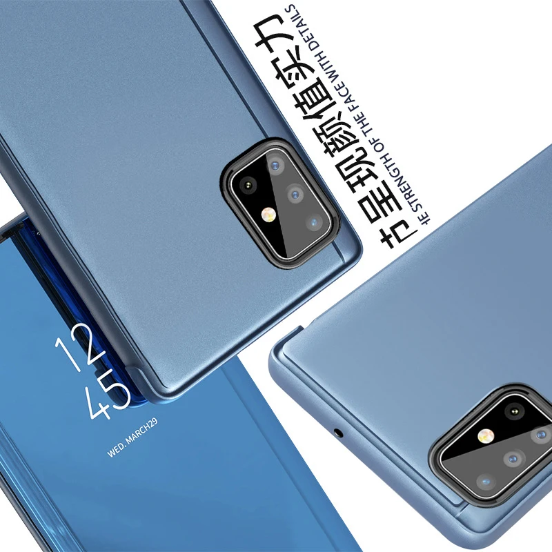 

Luxury Plating Mirror Phone Cover For Samsung Galaxy A51 A71 Holder Kickstand Cover Case For Samsung A51 5G A71 Stand Caso