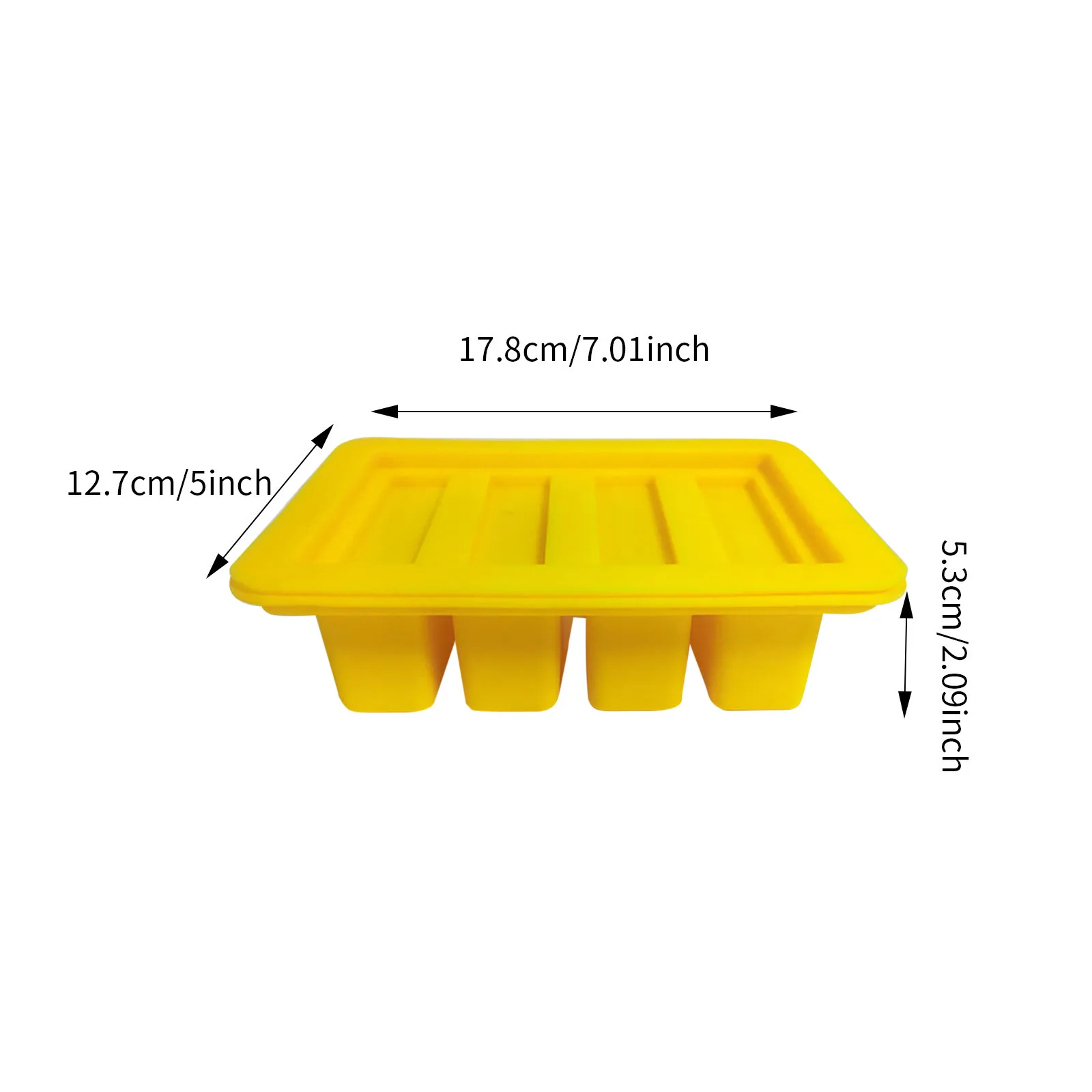 

2021 Butter Mold Tray With Lid & 4 Large Storage Silicone Butter Stick Mold Container Kitchen Utility Tools
