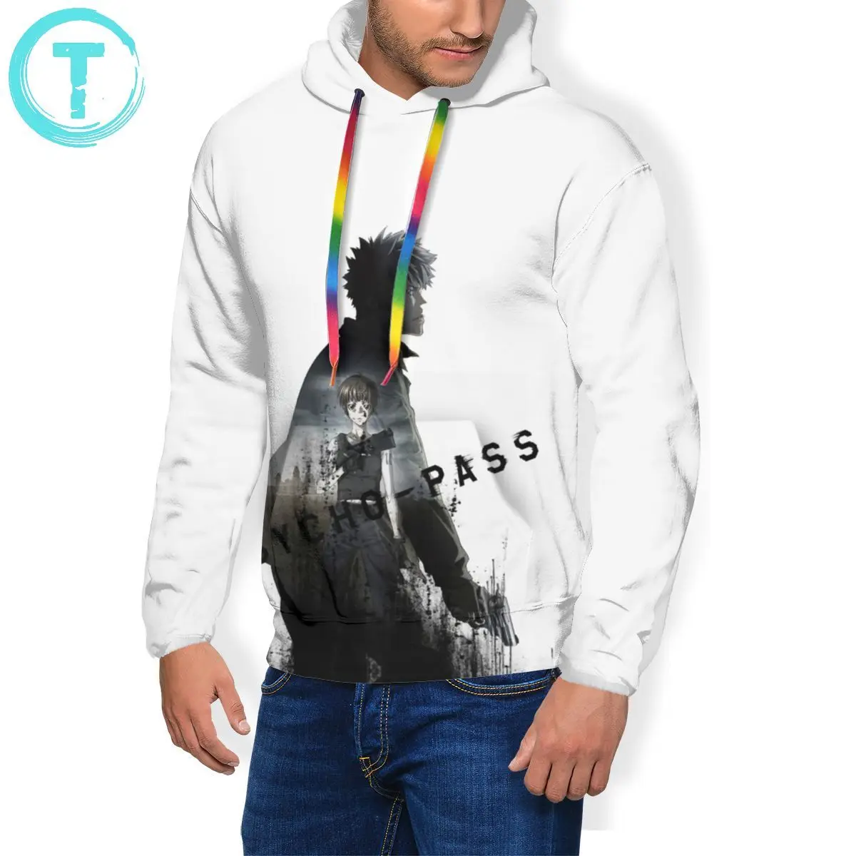 

Psycho Pass Hoodie Psycho Pass The Movie Art Hoodies Blue Winter Pullover Hoodie Polyester Men Nice Hoodies