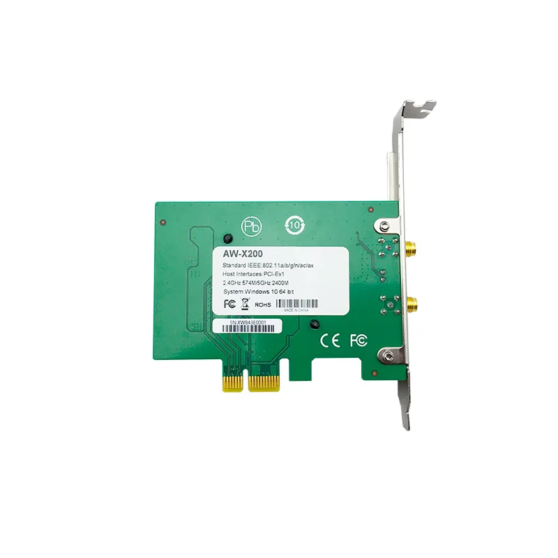Intel модуль AX200 wifi6 и bluetooth5.1 беспроводная сетевая карта PCIe X1 Ceacent AW X200|Сетевые карты|