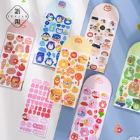2pcsset cute cartoon stickers hand account diy self adhesive material decoration stickers creative mobile phone stickers