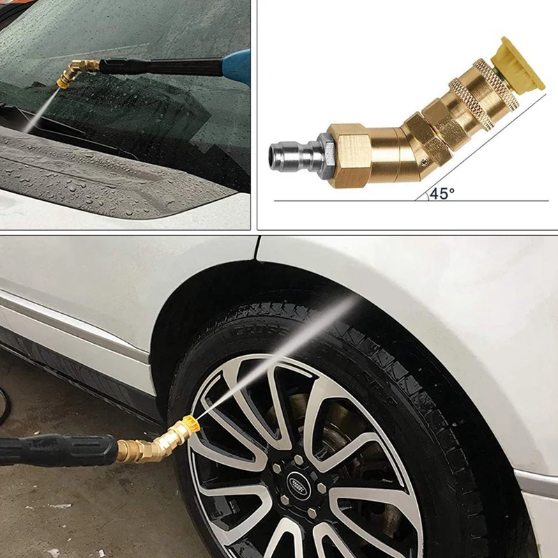 

Quick Connecting Pivoting Coupler for Pressure Washer Nozzle,Cleaning Hard To Reach Areas,With 1/4 Inch,3600Pis,Rotation Angle O