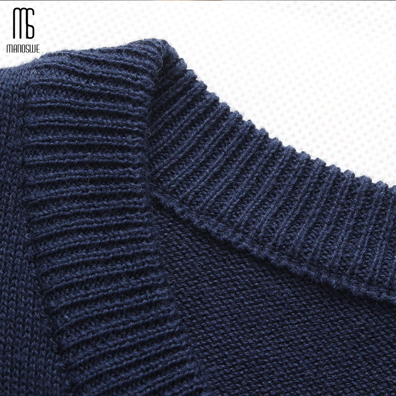 Мужской свитер с круглым вырезом Manoswe Повседневный пуловер в полоску длинным