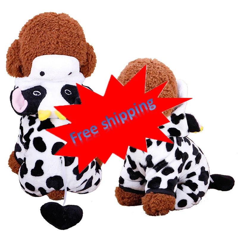 

Explosive pet clothes clothing cute and funny dogs Teddy bulldog cats warm autumn and winter soft coral fleece thick clothes