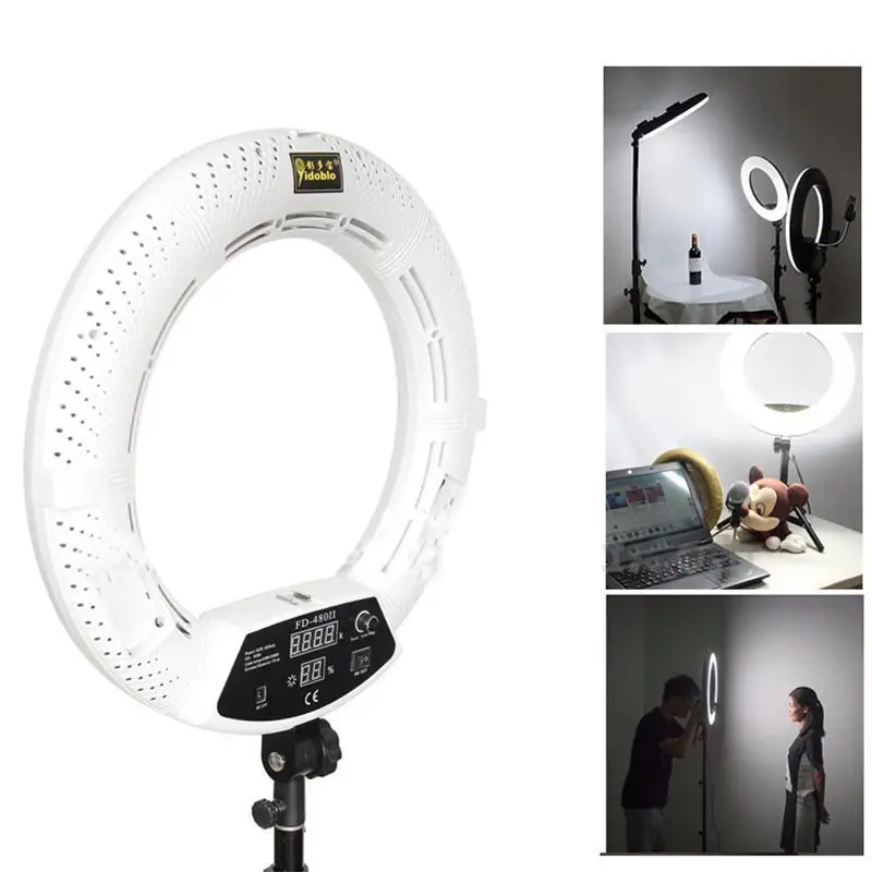

studio led light ring light lamp Yidoblo FD-480II Ring Light LED camera light video Single Lamp 96W 5500K selfie light