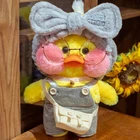 Желтая плюшевая игрушка LaLafanfan Kawaii Cafe Mimi желтая утка, милая мягкая кукла-животное, детские игрушки, подарок на день рождения для девочки