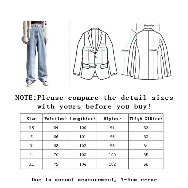 

Zoulv Vintage Quality Loose Wide Leg Denim Trouses Streetwear Fashion Straight Pants New Adjustable High Waist Woman Jeans