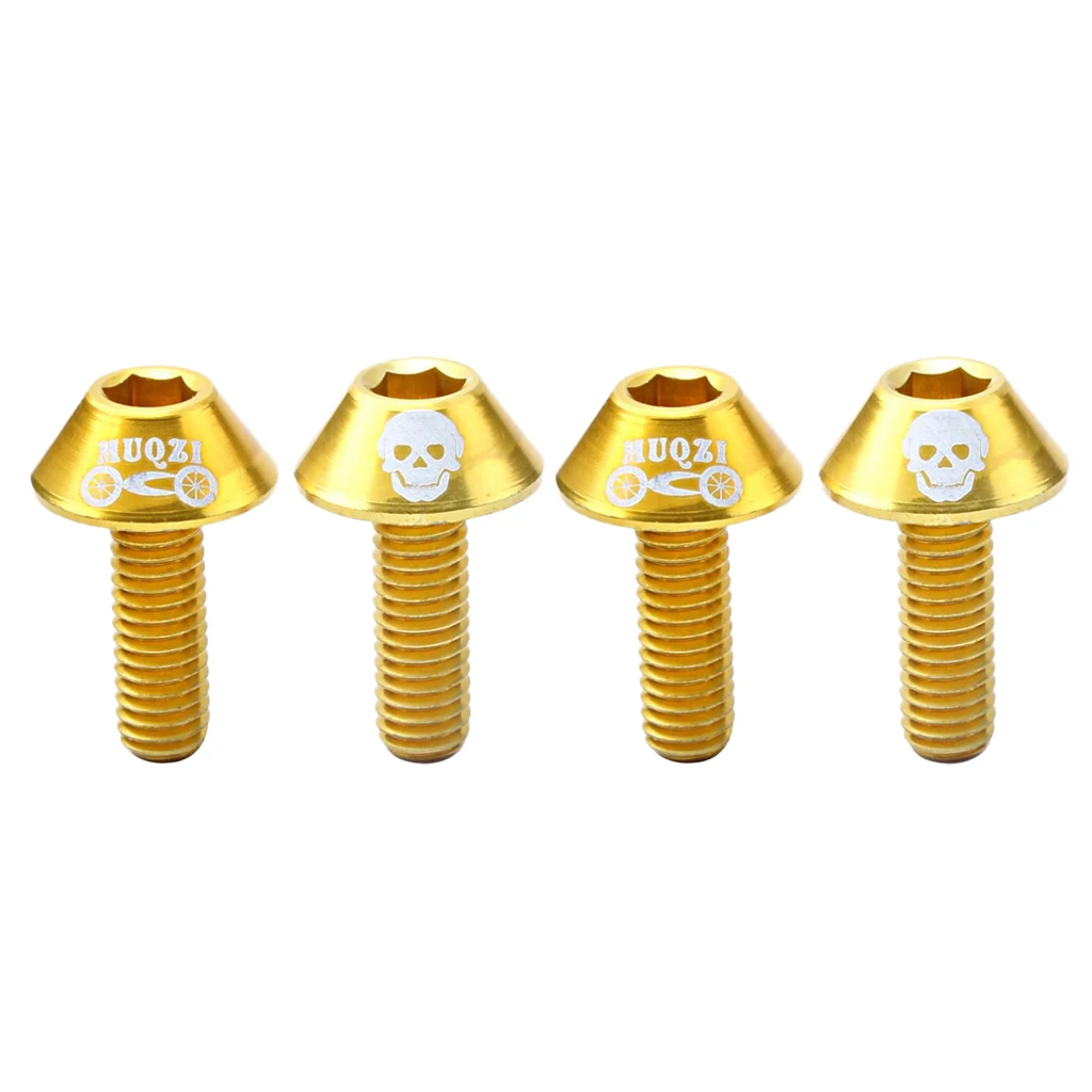 Pack of 4 Aluminum Alloy 15mm M6 Screws for MTB Mountain Bike Bicycle Cycling Bottle Cage Holder Handlebar Colorful | Спорт и