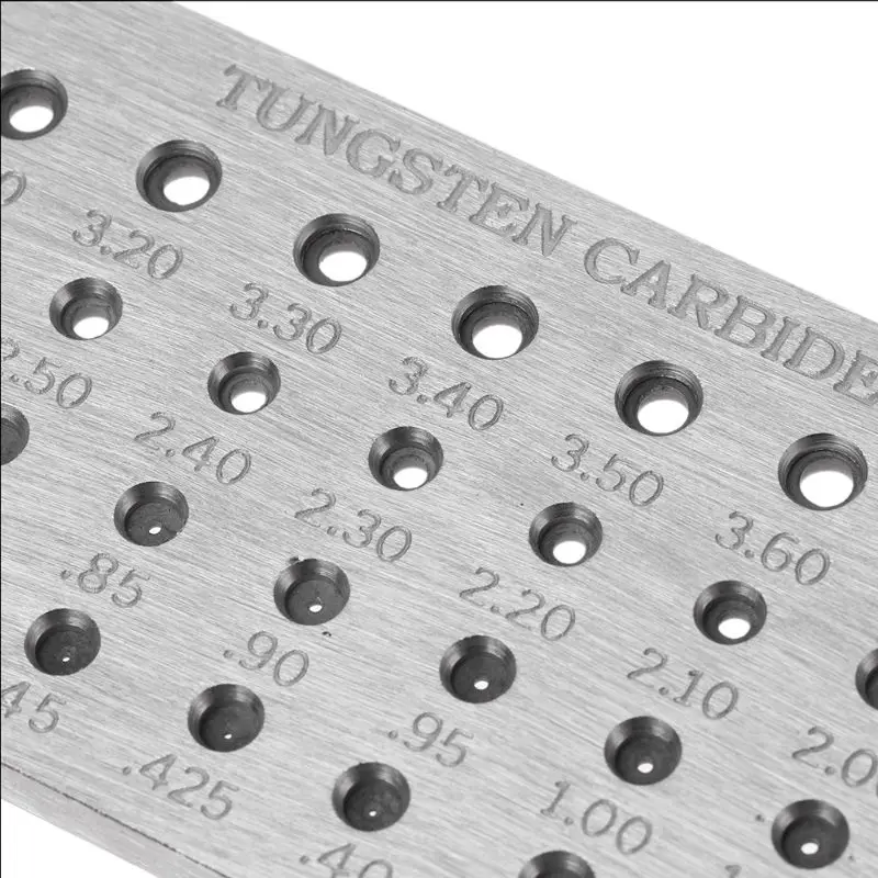 

52 Holes Tungsten Carbide Wire Drawplate for Jewelry Making Round 0.26-4.10mm