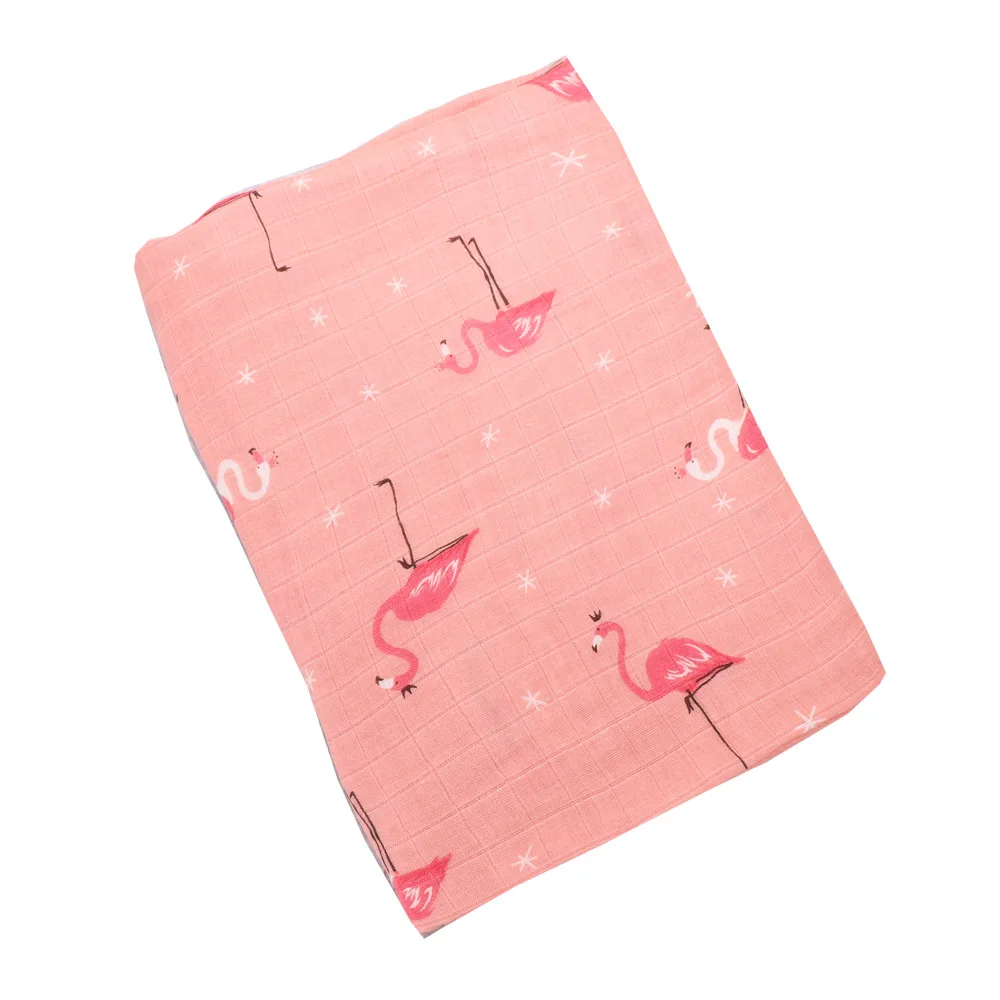 Муслиновое одеяло s Baby wrap Play коврик Фламинго Единорог принт животных детское хлопковое постельное белье полотенце для новорожденных Пеленание Одеяло