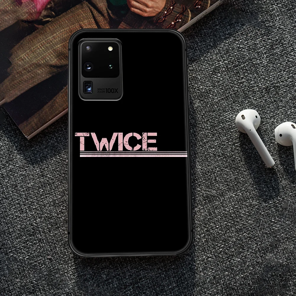 

TWICE LOGO Phone Case Cover Hull For Samsung Galaxy S 7 8 9 10 e 20 FE edge uitra plus Note 9 10 20 black Bumper Painting