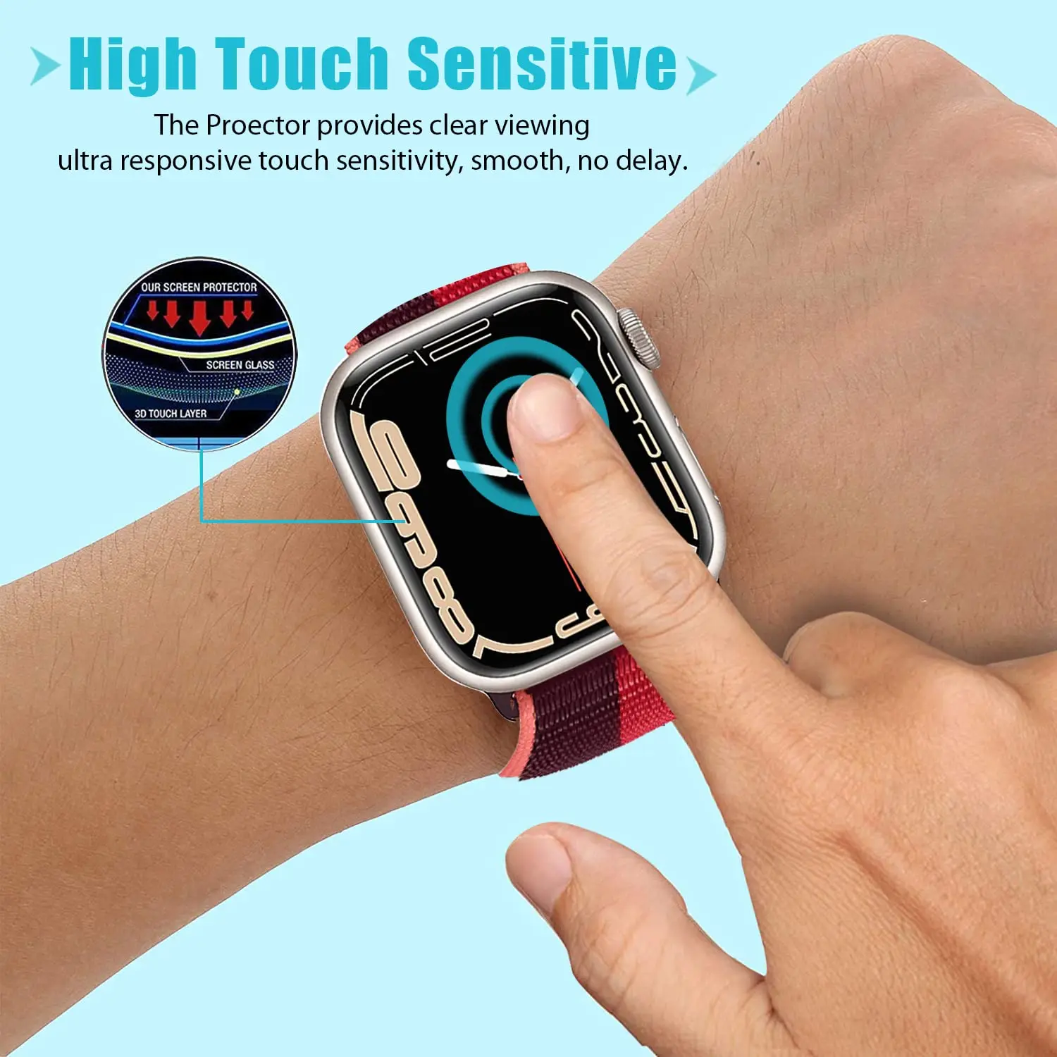 3d tempered glass for apple watch band 41mm 45mm 4238mm film screen protector accessories iwatch series 7 6 5 4 3 se 40mm 44mm free global shipping