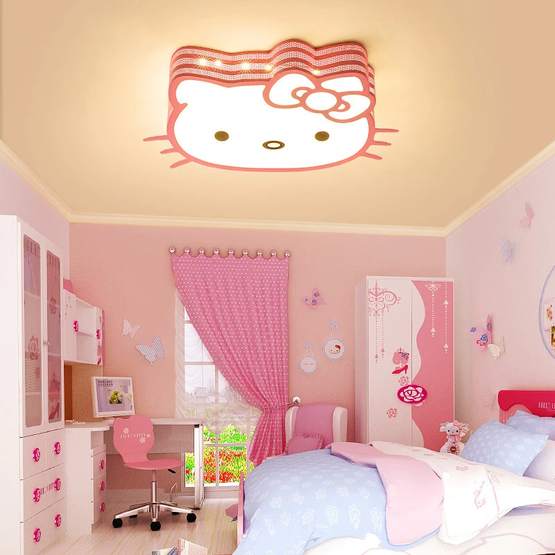 Luces Led de techo de dibujos animados para dormitorio de niñas, lámpara de princesa para habitación de bebé, lámpara de techo para habitación de niños
