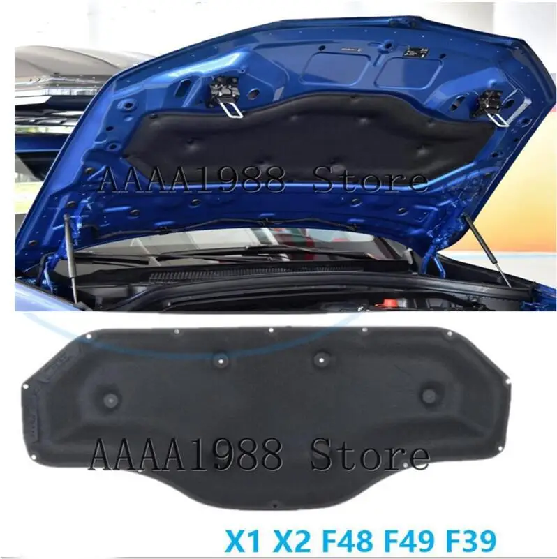 

2016-2021 for BMW X1 X2 F48 F49 F39 Car Heat Sound Insulation Cotton Front Hood Engine Firewall Mat Pad Cover Noise Deadener