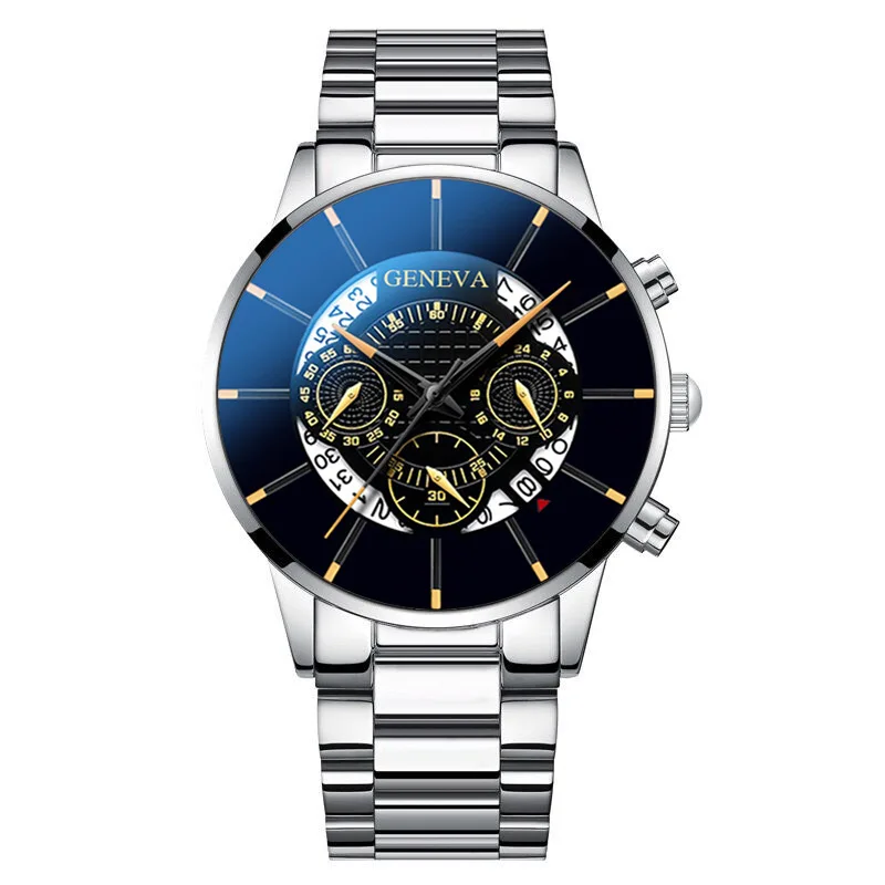 

Men's Watch Business Clock Retro Design Steel Band Relogio Alloy Quartz Wristwatch Luxury Male Watches Saat Classic Clock