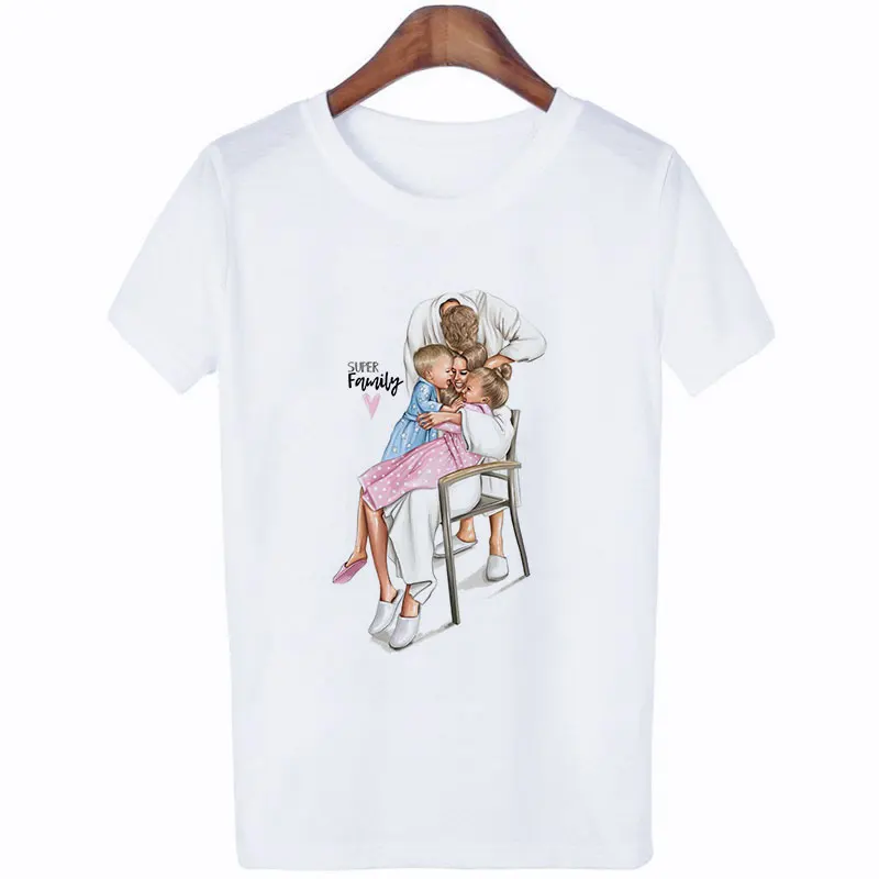 

Women Clothes 2019 Summer Vogue Print Love Super Mom Tshirt Harajuku K