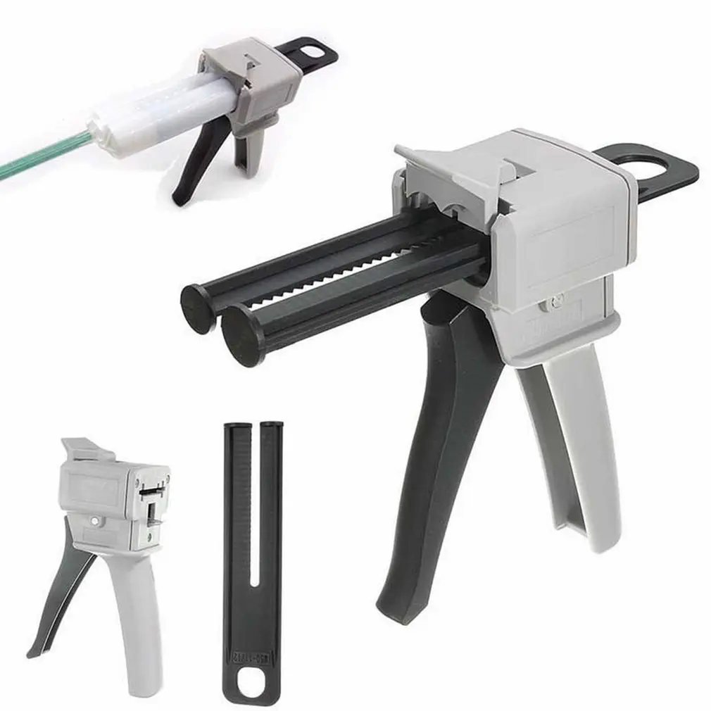 

50ml Ab Epoxy Glue Gun Adhensive Mix 1:1 2:1 Manual Dispense Hand Tool Labeling Adhesive For Silica Gel Glues