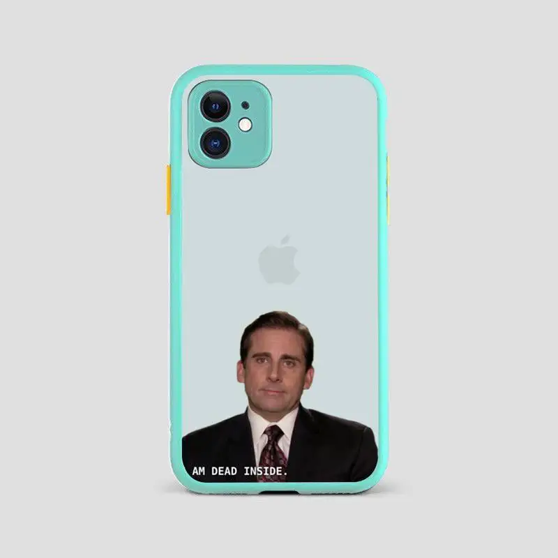 toplbpcs michael scott the office phone case for iphone x xr xs 7 8 plus 11 12 13 pro max 13mini translucent matte shockproof free global shipping