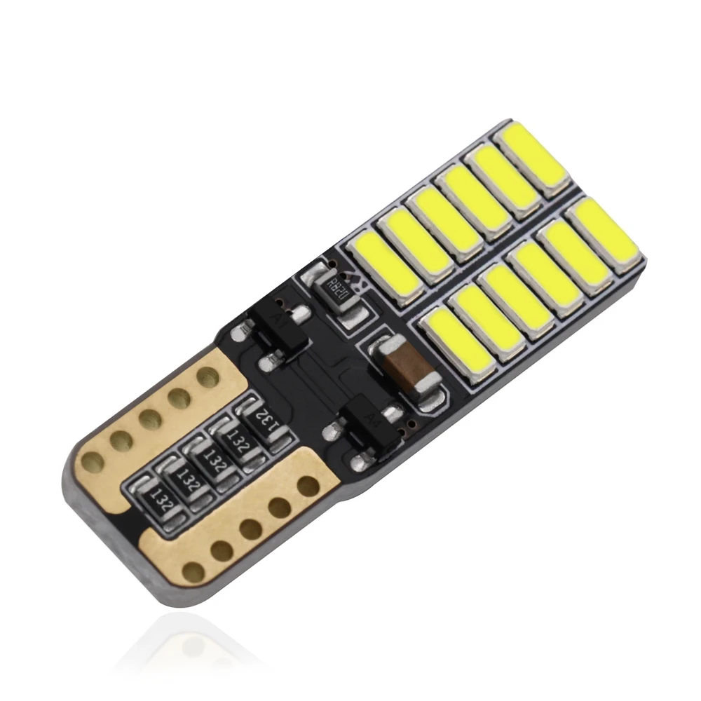 2 шт. Canbus Led 194 T10 W5W автомобильный светильник без ошибок 24Smd 4014 чипы клиновидная