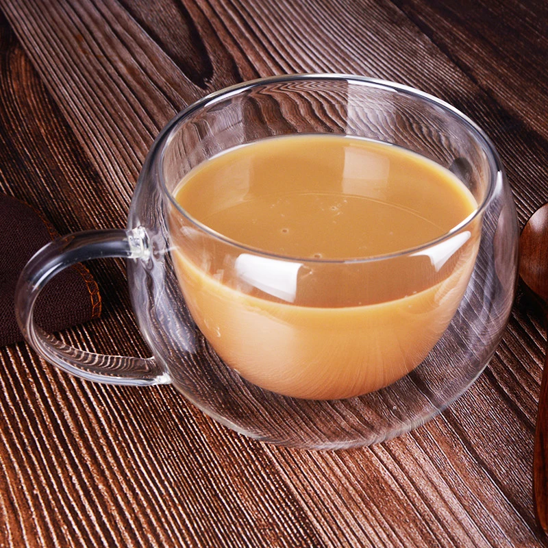 Европейские кофейные кружки 260 мл кофейная чашка из двойного стекла с блюдцем и