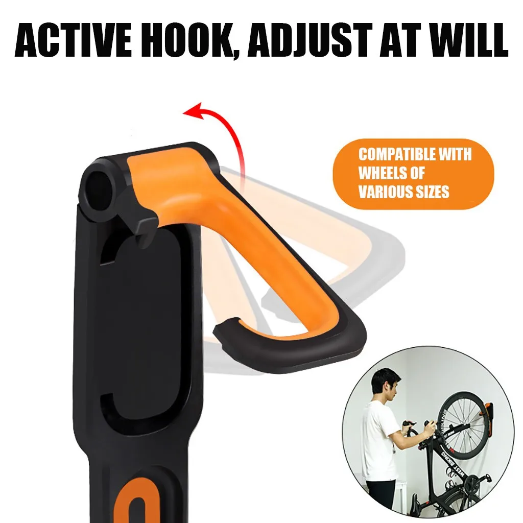 

Bicycle Rack Wall Hook Fixing Rack Practical Mountain Bike Wall-mounted Non-slip Storage Rack Riding Supplies