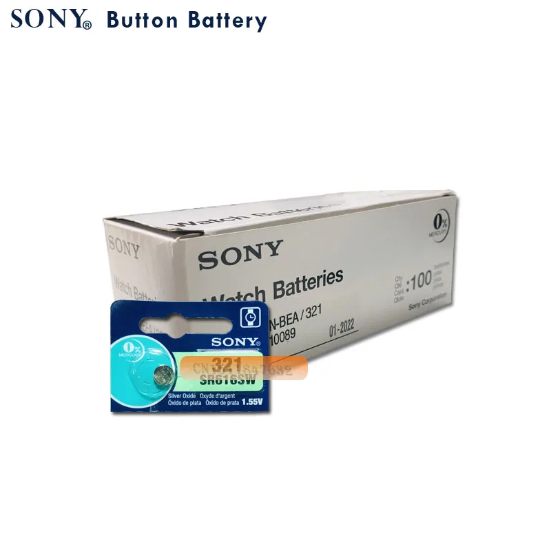 5 шт. Sony 100% оригинал 321 SR616SW 1 55 в оксид серебра часы батарея кнопка монетница