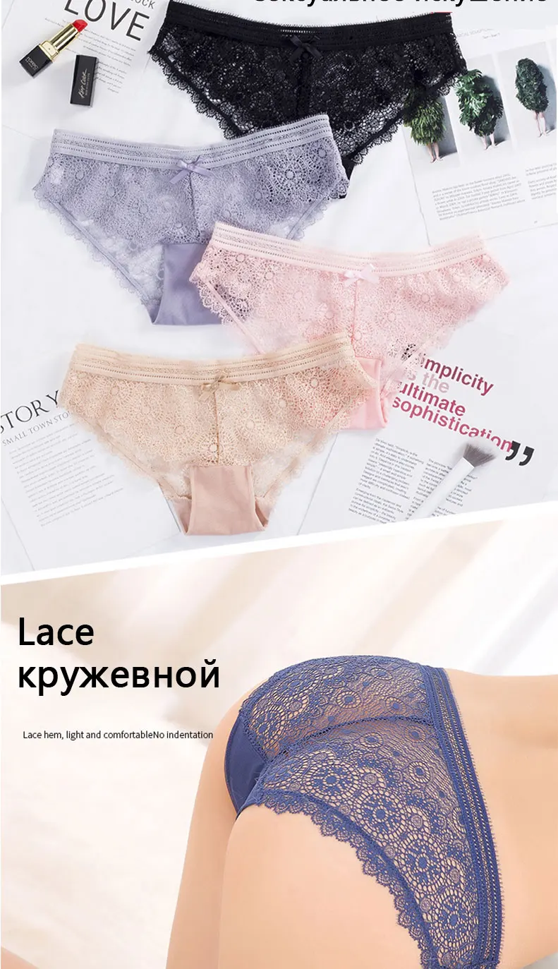 Сексуальные кружевные трусики, женские стильные трусы, соблазнительные Красивые трусы, хлопковые, с низкой посадкой, женское комфортное нижнее белье, хипстерское белье