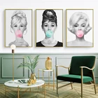 Алмазная 5D живопись сделай сам, портрет Одри Хепберн, пузырьковая Алмазная мозаика, Бригит бардот и Мэрилин Монро, наборы для вышивки крестиком, Декор