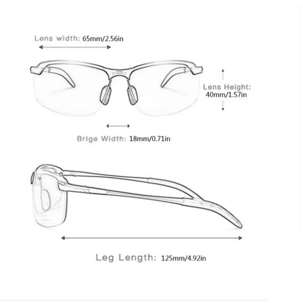 

Men'S Sunglasses With Discoloration Lens Resin Day And Night Dual-Use UV400 Resistance Driving Glasses Cycling Glasses Oculos