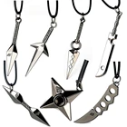 Аниме Наруто ювелирные изделия кулон ожерелье экшн-фигурки аксессуары для косплея кунай из металлического сплава Zumaki Shuriken Kakashi детская игрушка подарок