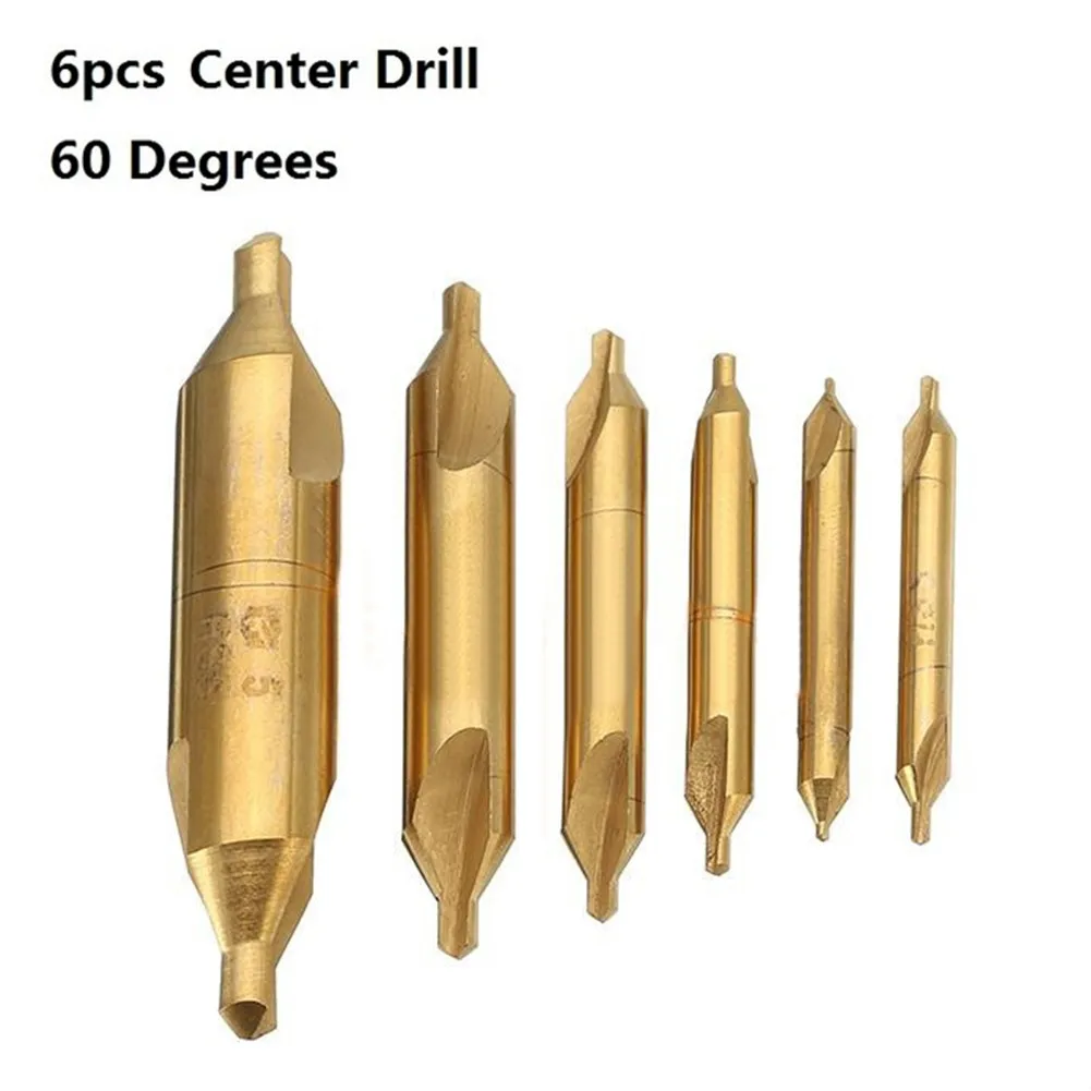 

60 Degree Titanium Plated HSS Center Spotting Drill Bit Combined Countersink Bit Hole Machining 1.0, 1.5, 2.0, 2.5, 3.0, 5.0mm