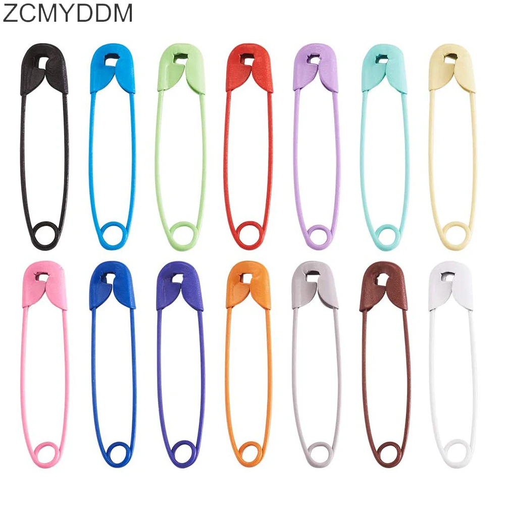 

ZCMYDDM 30/100Pcs Colorful Brooch Safety Pins Holder for Metal Needles Large Safety Pin Clothes DIY Sewing Quilting Craft Tools