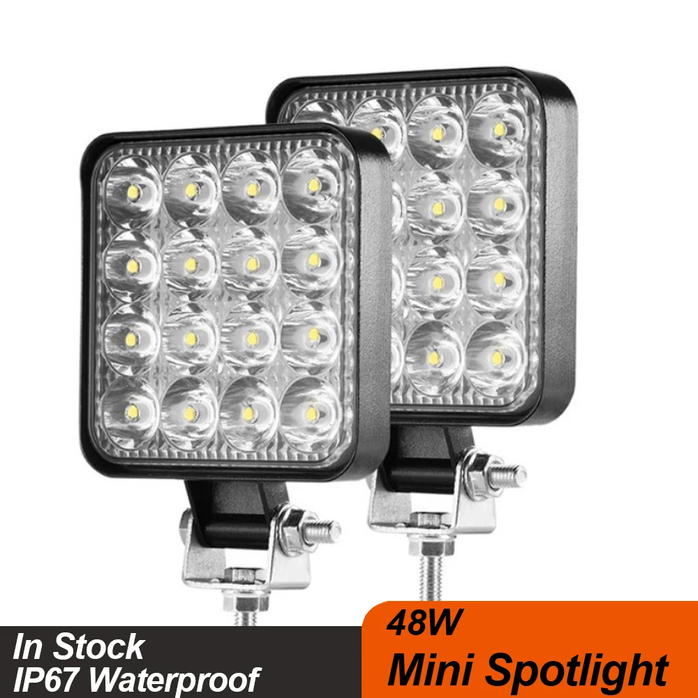 12 В круглый Квадратный светодиодный светильник автомобильный головной