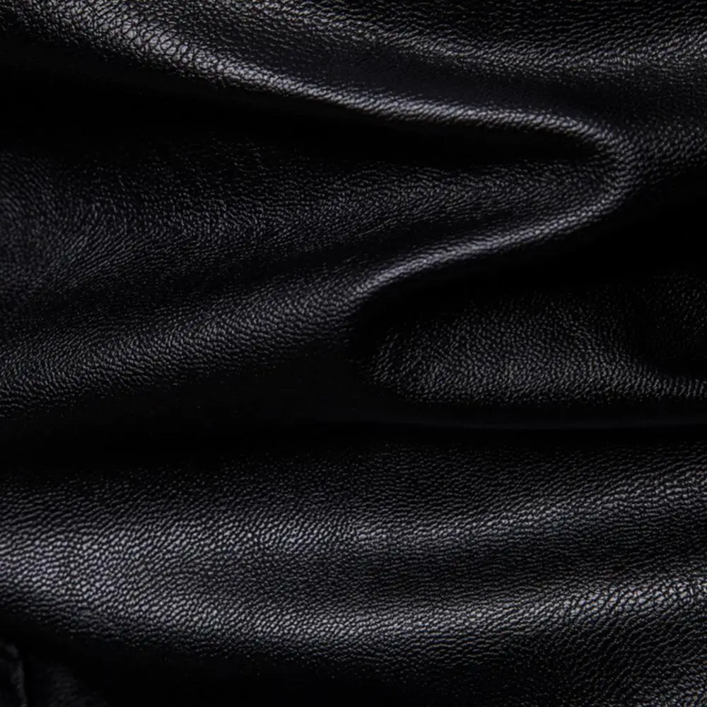 

Autumn and winter men's jackets faux leather solid color stand-up collar long-sleeved zipper motorcycle jacket men's jacket