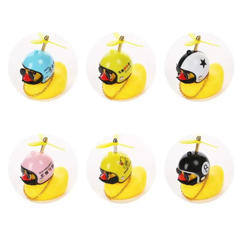 

Yellow Duck With Helmet Broken Wind Duck Road Bike Motor Helmet Riding Cycling Accessories Car Interior With/without Light