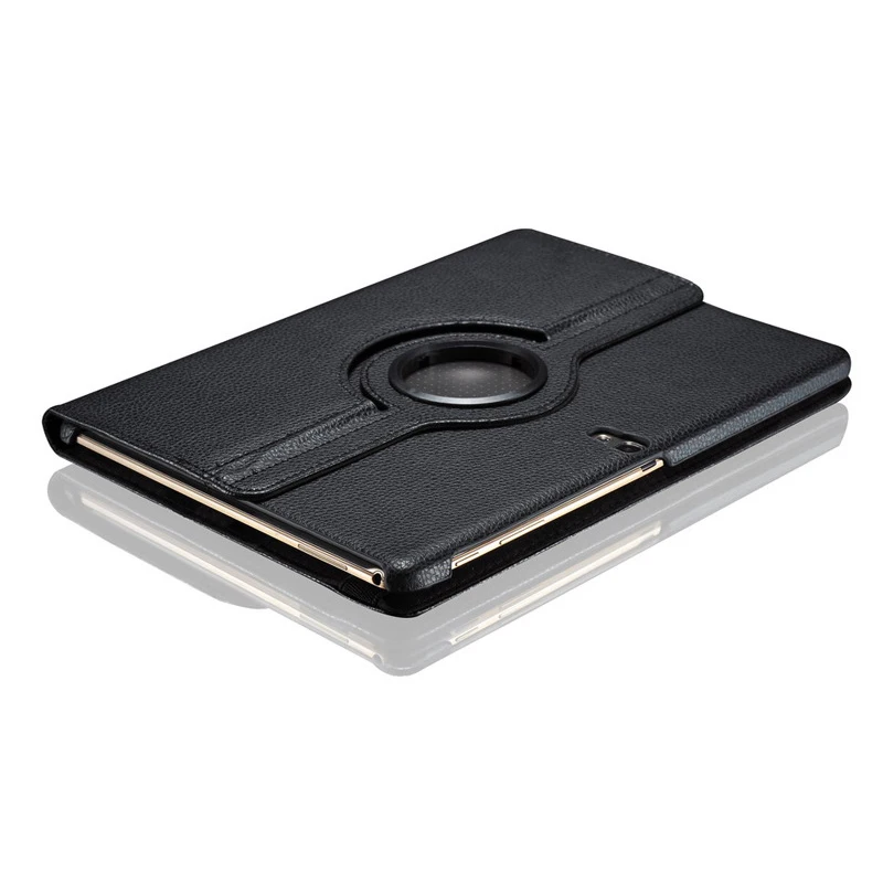 Black Чехол-накладка для samsung Galaxy Tab S 10,5 SM-T800 SM-T805 T800 T805 TabS 10,5 дюймов 360 Вращающийся флип-чехол из полиуретановой кожи для планшета стекло - Цвет: Black