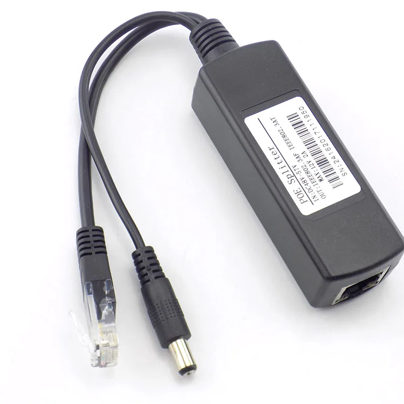 48 V-12 V POE разветвитель разъема Poe Мощность адаптер-форсунка коммутатор для IP Камера Wi-Fi инжектор портативных зарядных устройств США/ЕС штекер Hikvision
