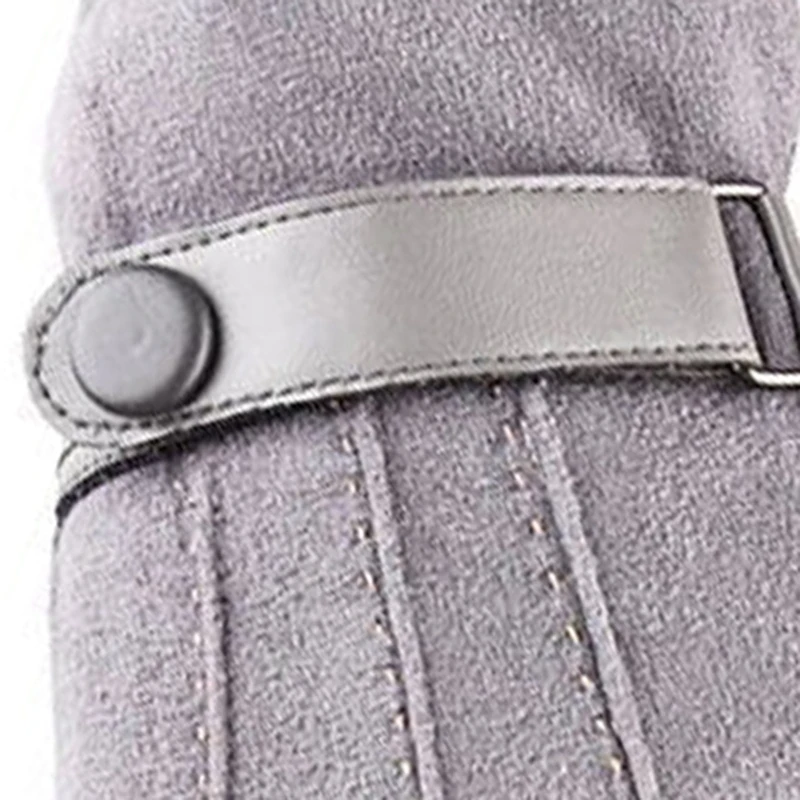 Теплые зимние и толстые замшевые перчатки подходят для катания на лыжах езды