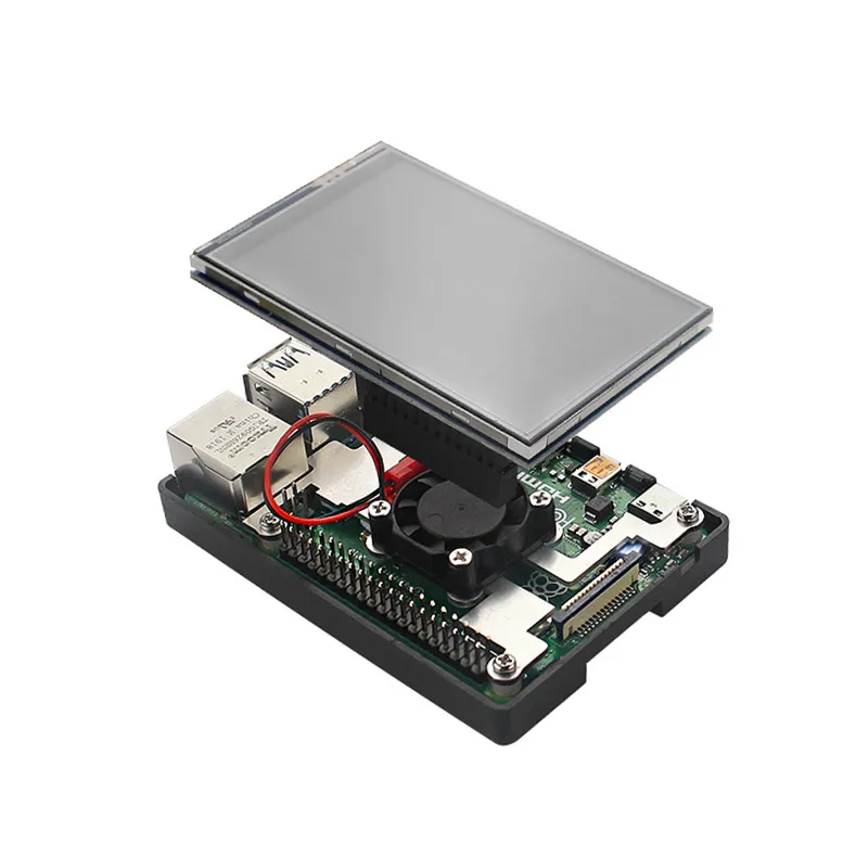 RPi4 Новый 3 5 дюймовый сенсорный ЖК дисплей 125 МГц SPI TFT + чехол ABS для Raspberry Pi 4 Model B 3B