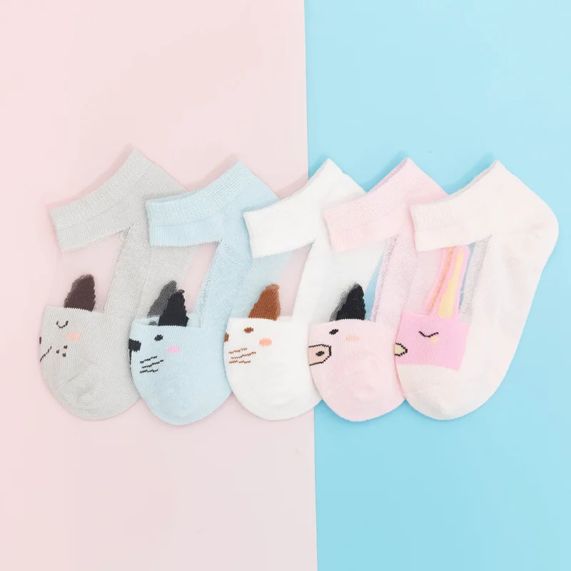 5 парт/лот весенние летние новые детские хлопковые носки. Модные ультратонкие