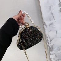 womens evening clutch handbag pearl blingbling shell bags 2021 womens brand shoulder purse bag k061
