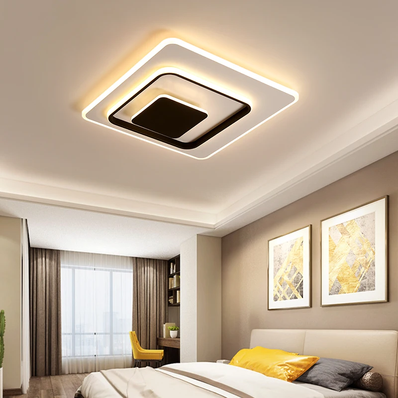 Новый квадратный потолочный светильник для дома гостиной столовой спальни