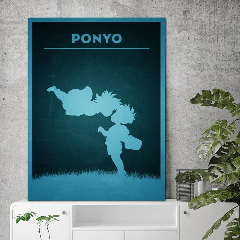 

Prints Canvas Wall Art Ponyo on the Cliff Anime HD Nordic Style Painting Modular Pictures Home Decoration Poster for Living Room