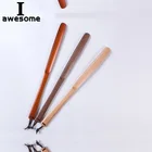 Рожок обувной деревянный, 1 шт., 50 см, гибкая, с длинной ручкой