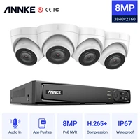 annke 4k ultra hd poe video surveillance system 8ch nvr recorder with 8mp security cameras cctv kit audio recording ip camera