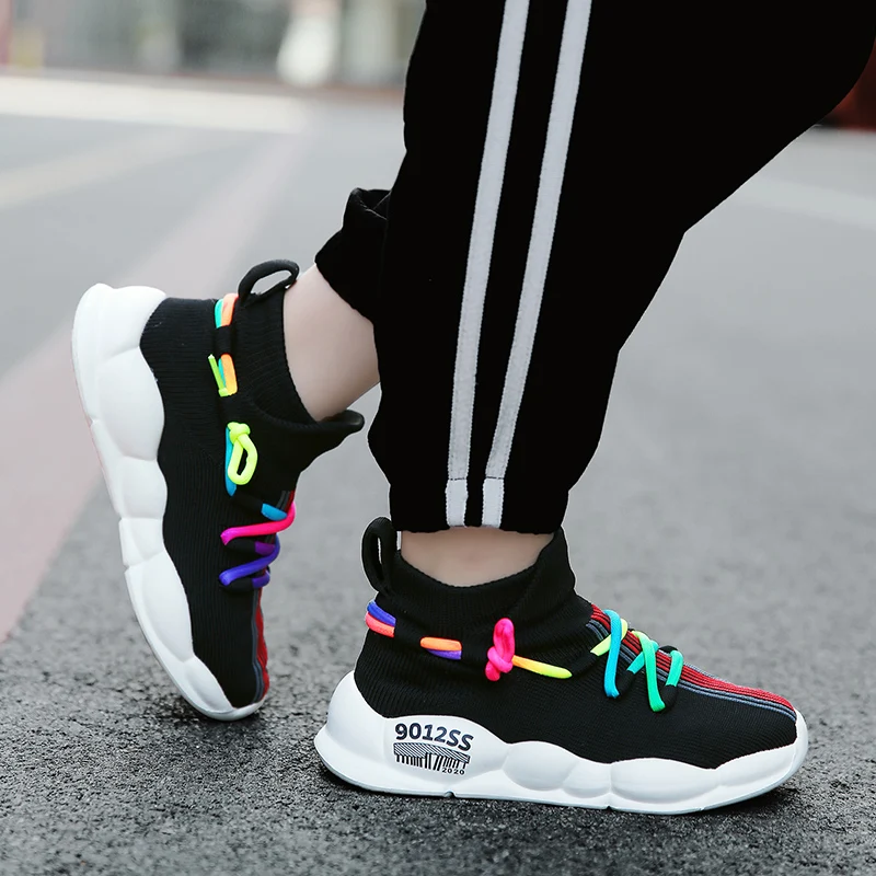 Girls Shoes Fashion Kids Boys Sports Teenagers Casual Knitted Socks Lightweight And Breathable | Детская одежда и обувь